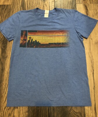 Space Needle Seattle Washington Attraction TShirt Since  62 SM blue short sleeve