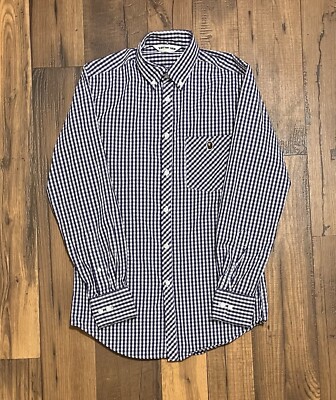 A Bathing Ape Long Sleeve Bape Logo Button Shirt Small Purple