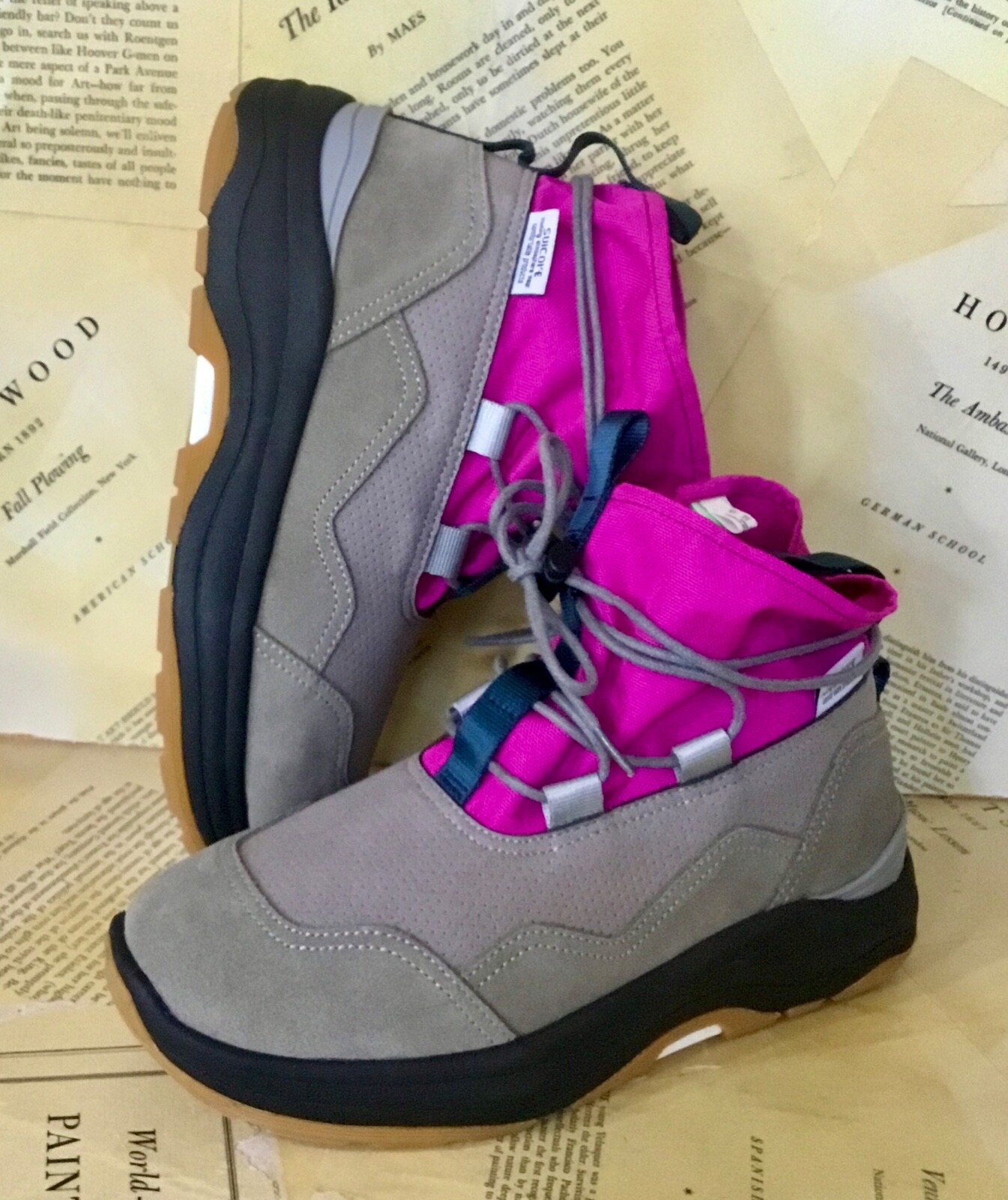 

Кроссовки Free People Suicoke Robbs Ab Boot на банджи, фиолетовые, серые, 36/6, НОВЫЕ, Purple gray, robbs ab