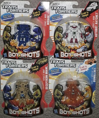 Transformers Bot Shots Wave 2 set Mirage Ratchet Brawl Super Bumblebee new lot
