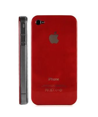 Hard Cover iPhone 4 4S Red Transparent Side New Color | eBay