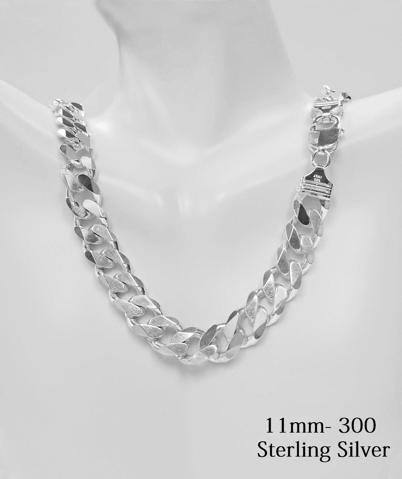 Pre-owned Silver Sterling  Thick Solid Curb Link Necklace Or Bracelet ,925 Italy Made In 24"