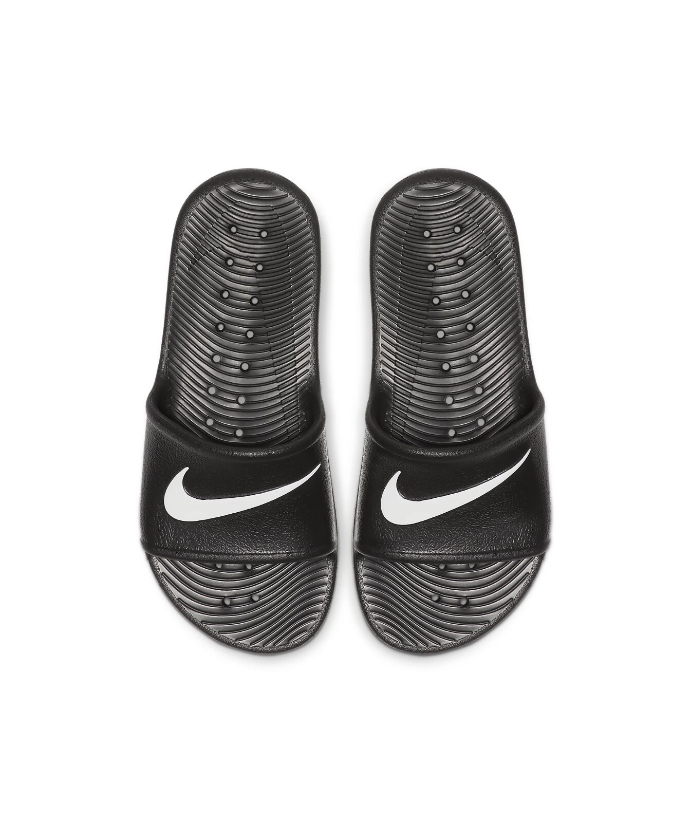 Шлепанцы для душа Nike Toddler Little Kid Kawa, черные/белые, размер 11c