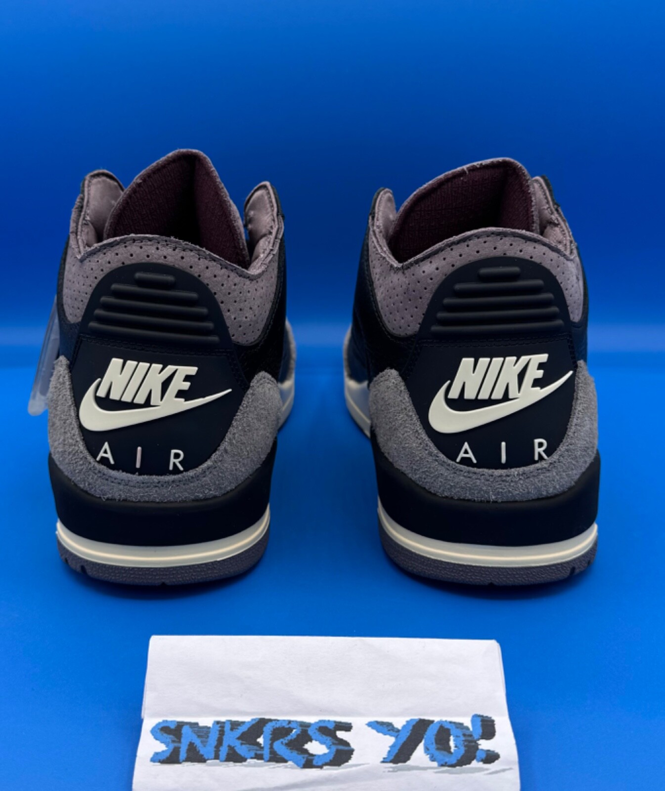 Pre-owned Jordan 3 Retro Og Sp X A Ma Maniére (fz4811-001) Wmn's 12.5-13 (men's 11-11.5) In Black/black/flat Pewter/violet Ore