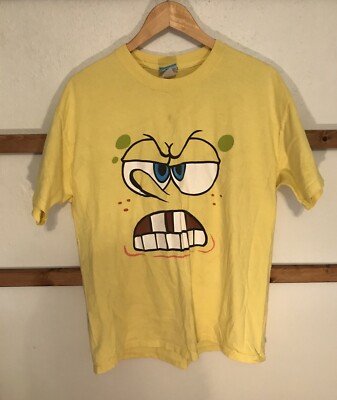 Spongebob Squarepants Nickelodeon Vintage Men s Medium Yellow Mad 2002 Tshirt