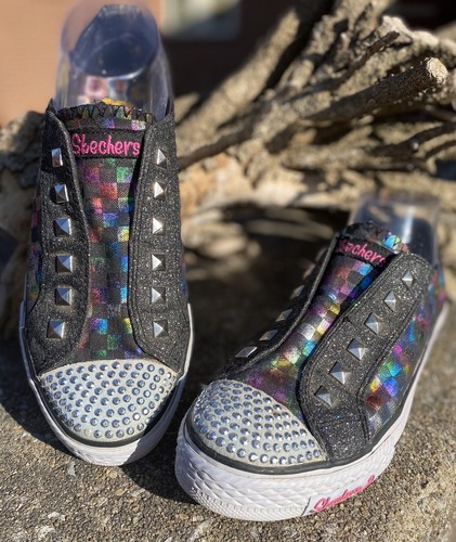 Skechers Twinkle Toes Shuffles Multicolor Retro Sneakers Sz. 8 SN