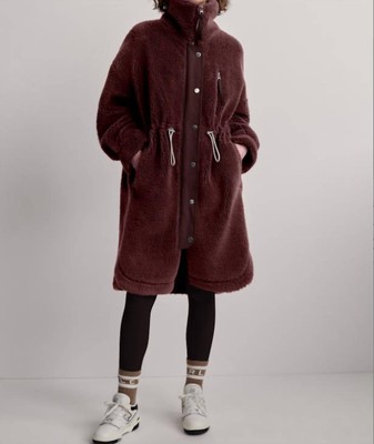 Pre-owned Varley Jones Coat In Hot Chocolate