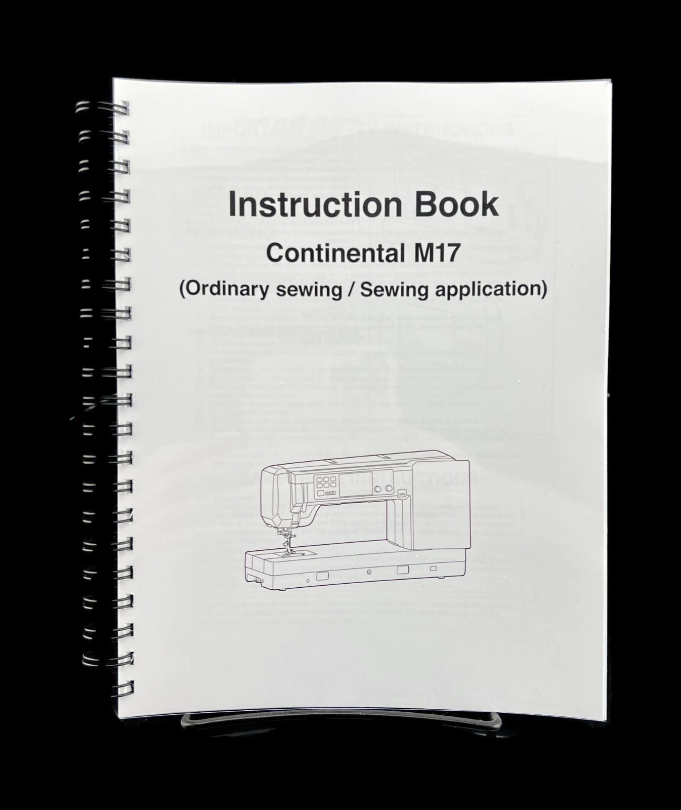 Janome Continental M17 Manual Sewing Machine Instruction Guide,