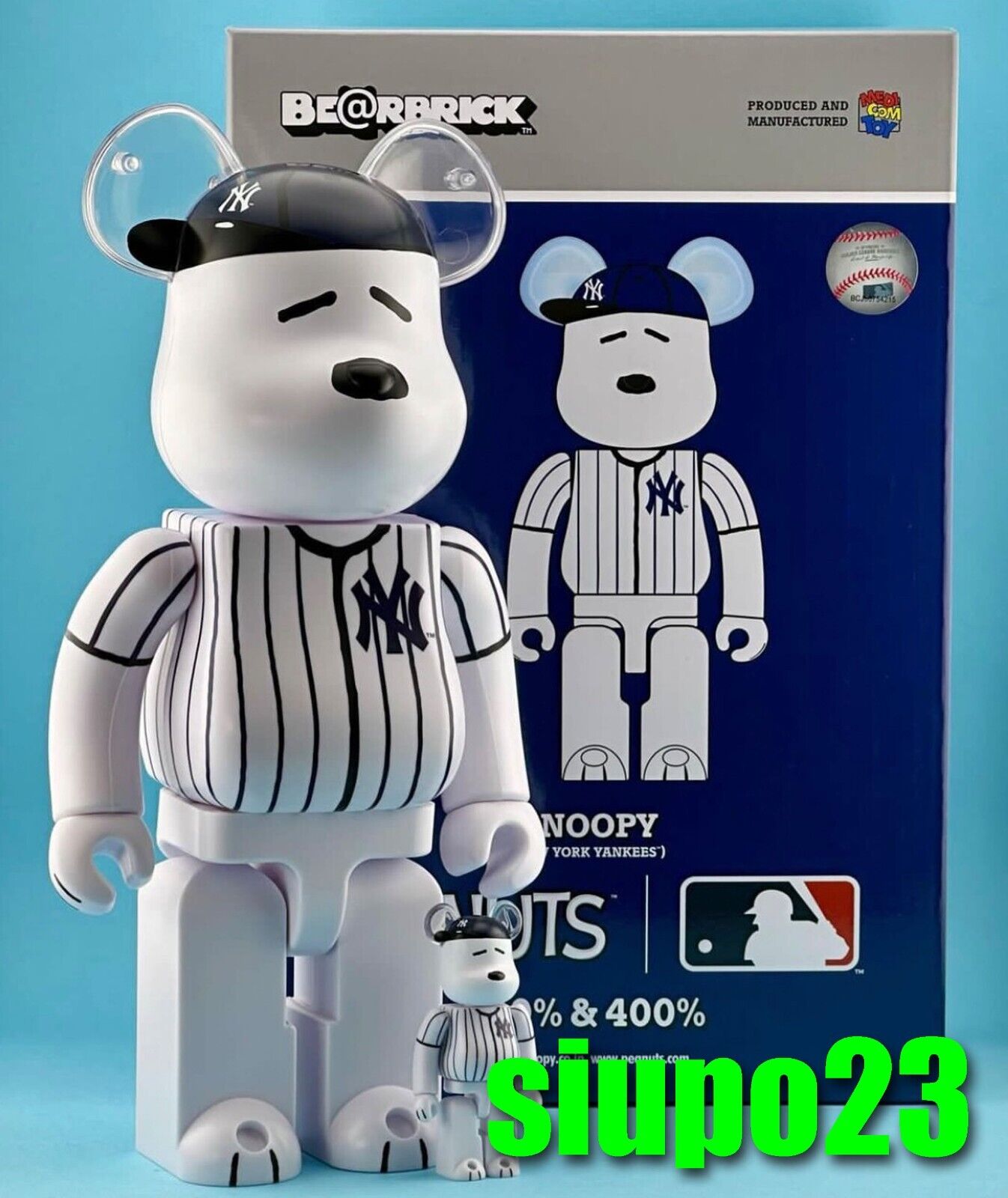 Medicom 400% + 100% Bearbrick ~ MLB × PEANUTS Be@rbrick Snoopy New York Yankees | eBay Medicom 400% + 100% Bearbrick ~ MLB × PEANUTS Be@rbrick Snoopy New York Yankees | eBay