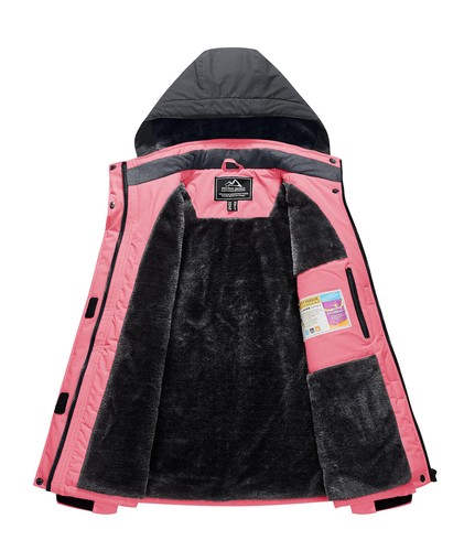 Womens Winter Ski Snow Jacket Thermal Fleece Lined Outdoor Work Casual Warm Coat