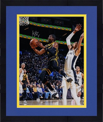 FRMD Jonathan Kuminga Warriors Autographed 16x20 Reverse Layup vs Spurs Photo