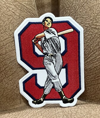 RARE Ted Williams  The Kid  4.75in Boston Red Sox HOF Iron On Patch Logo MLB