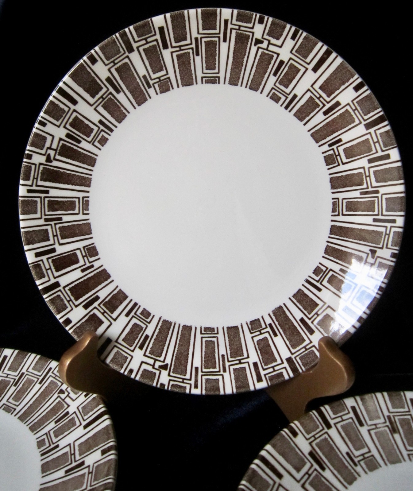 Ridgway Espresso Ironstone Side Plates - Set of 4 - 7 in. - England