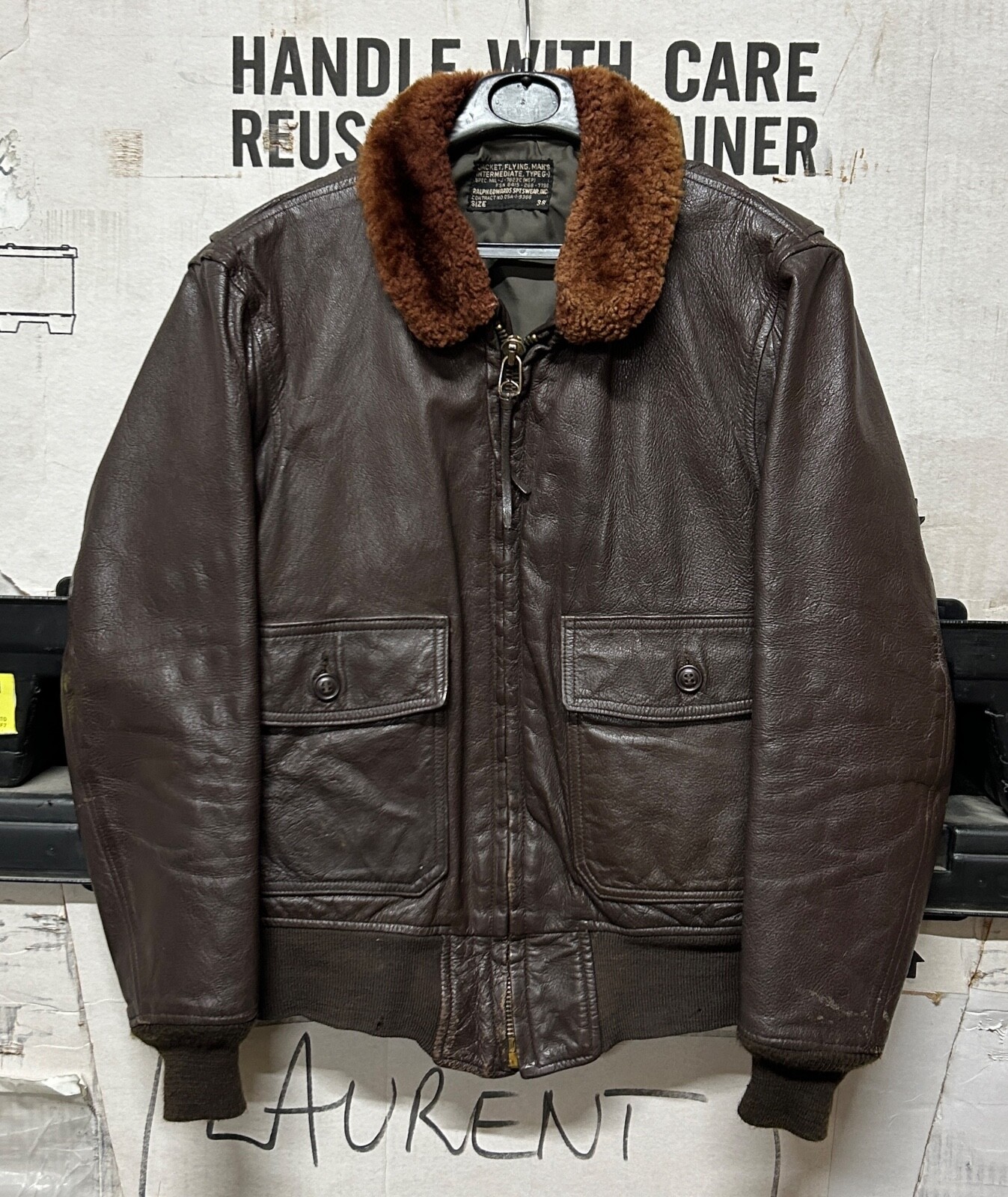 GENUINE RARE US NAVY VIETNAM JACKET FLYING G-1 LEATHER BROWN 1965 VGC !! SIZE 38 GENUINE RARE US NAVY VIETNAM JACKET FLYING G-1 LEATHER BROWN 1965 VGC !! SIZE 38