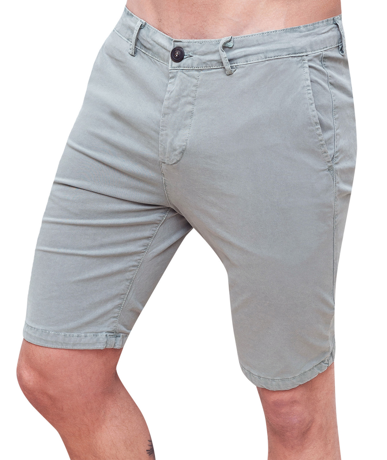 UOMO PANTALONCINI DIAMOND CASUAL GRIGIO SHORTS SLIM FIT BERMUDA NUOVO da 44 a 54