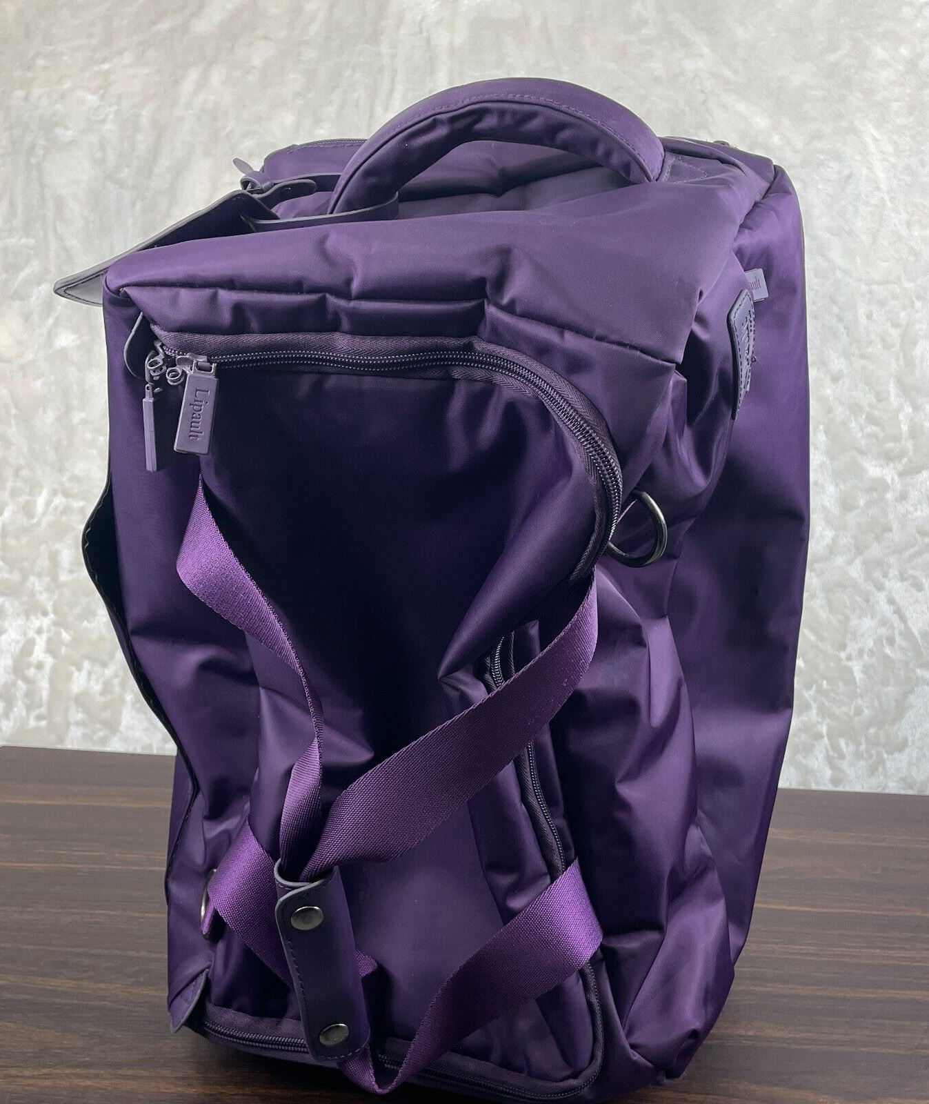Lipault Paris Rolling Upright Luggage Suitcase Purple 18
