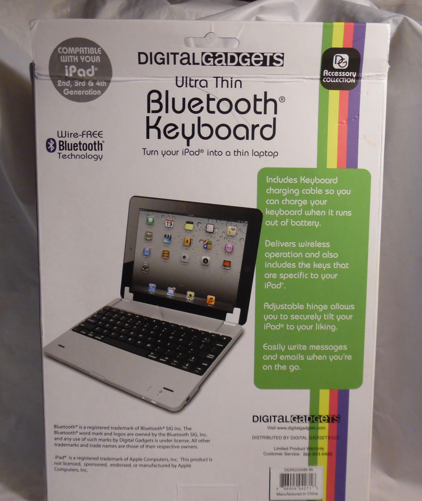 Apple Ipad Bluetooth Keyboard Ultra Thin by digital gadgets for Ipad