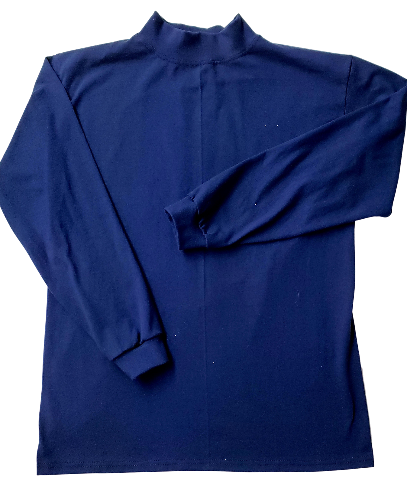 Adult Mock turtleneck Long Sleeve Top.100% cotton. Size S to 3XL. Made in USA