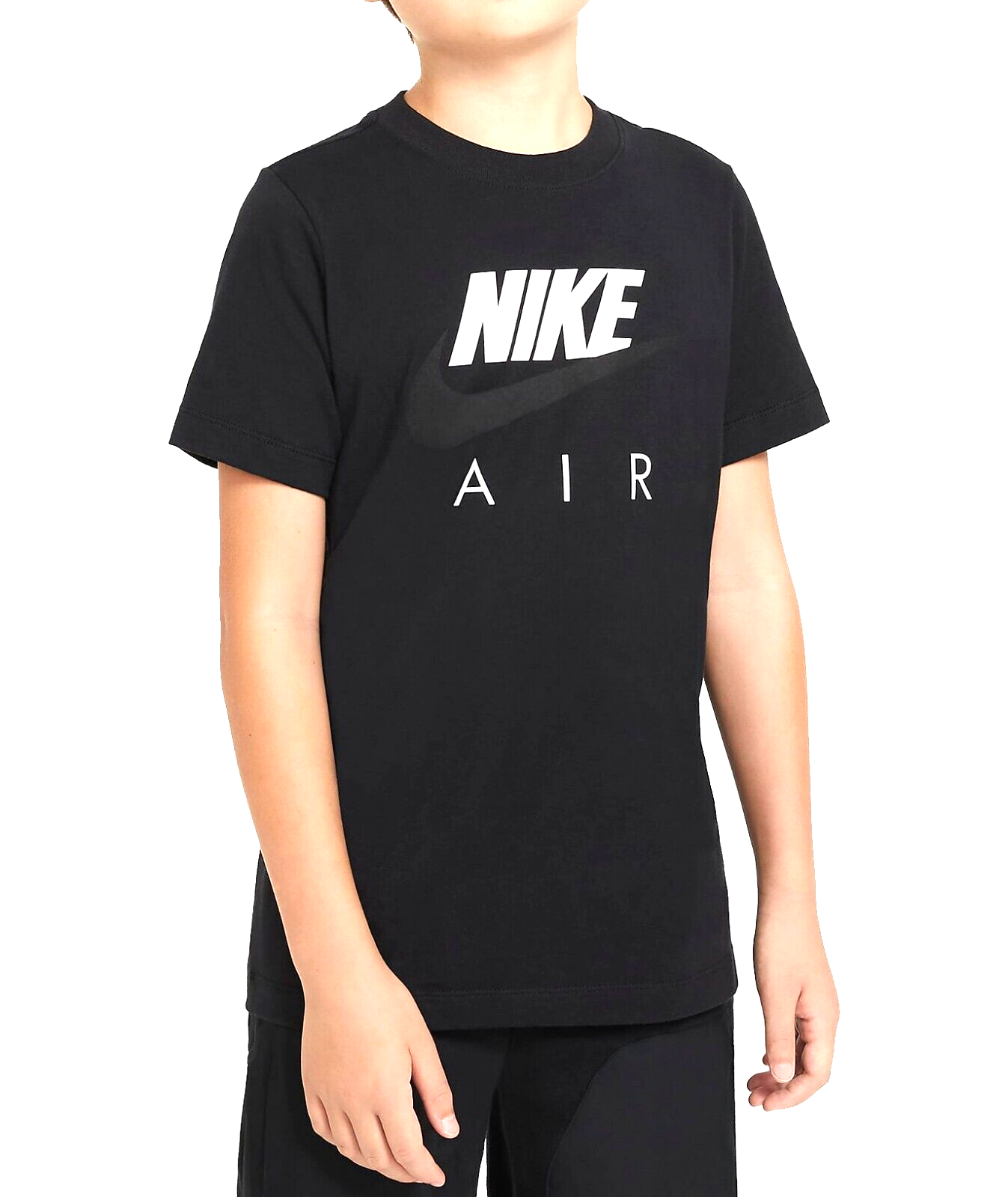 Футболка Air для мальчиков Nike Youth Big Kids, черный/белый цвет, размер: маленький