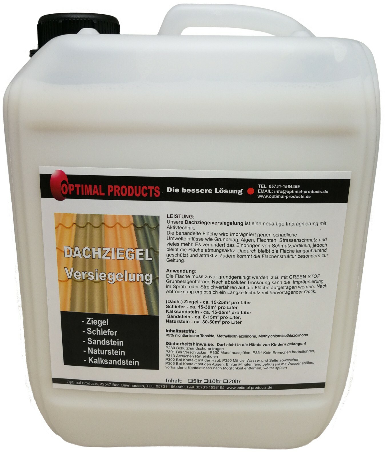 Dachversiegelung  Dachziegel-Imprägnierung 5 Liter