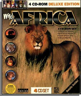 Wild Africa (2000) - New 4 CD-ROM Multimedia Box Set for Windows and Mac!     