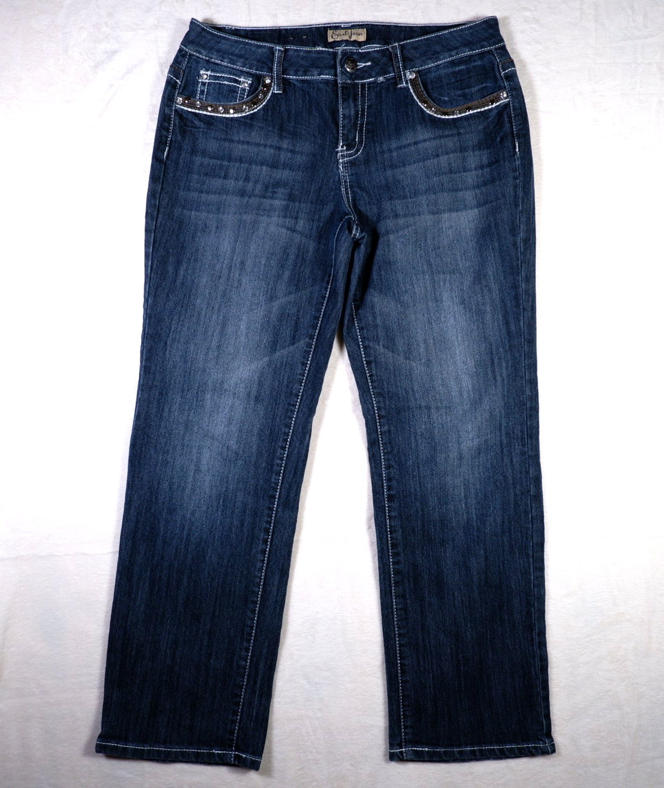 Earl Jean レディース
ブラウン レザー ライダースジャケット Earl Jean Cross Pocket Dark Wash Straight Womens Blue Jeans 12P | eBay