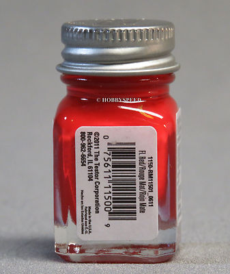 TESTORS 1150 FLAT RED PAINT ENAMEL 1/4oz JAR 7.4ml plastic model car TES1150 NEW