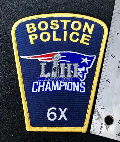 BOSTON POLICE SUPER BOWL 53 COMMEMORATIVE PATCH MA MASS