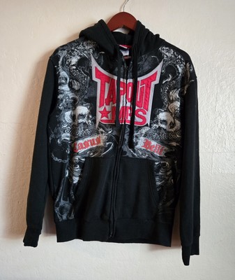 TAPOUT MPS Hoodie Affliction Style Jacket Medium Vintage Y2K Casus Belli Skulls 