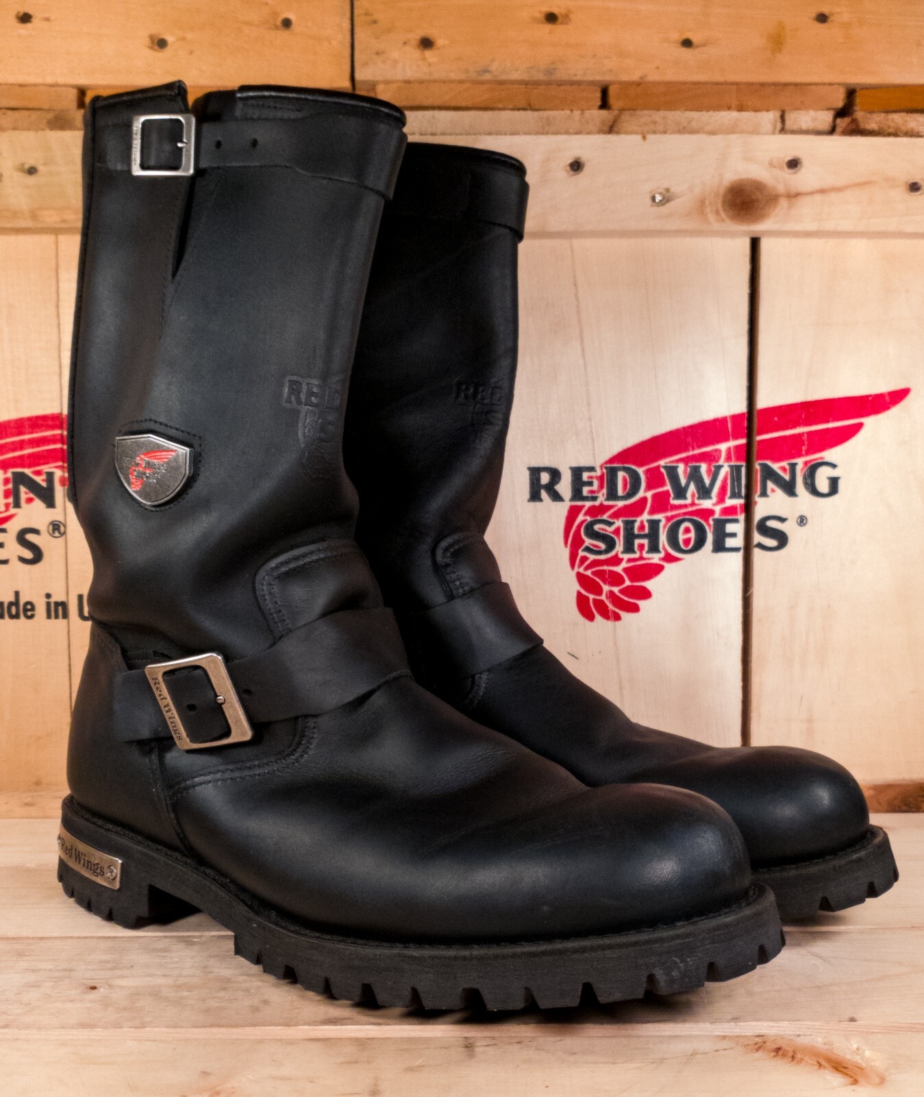 Red Wing 970 Motorcycle Boots Size 11.5D (Soft Toe) (USA) | eBay