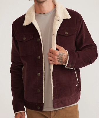 Marine Layer Boise Cord Sherpa Corduroy Jacket Men s XL  $199 Retail
