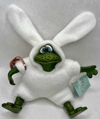 RUSS Berrie ''Frobbit'' The Country Folks Easter Bunny Shelf Sitter Frog W/Tag