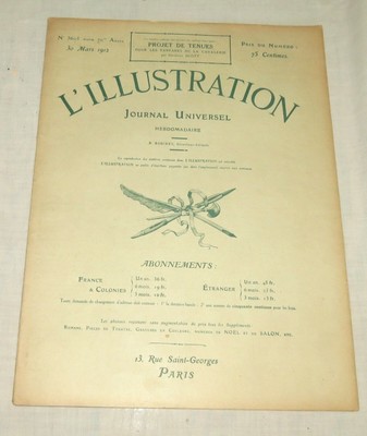 L'Illustration Magazine Journal Universel France No 3605 30 Mars 1912