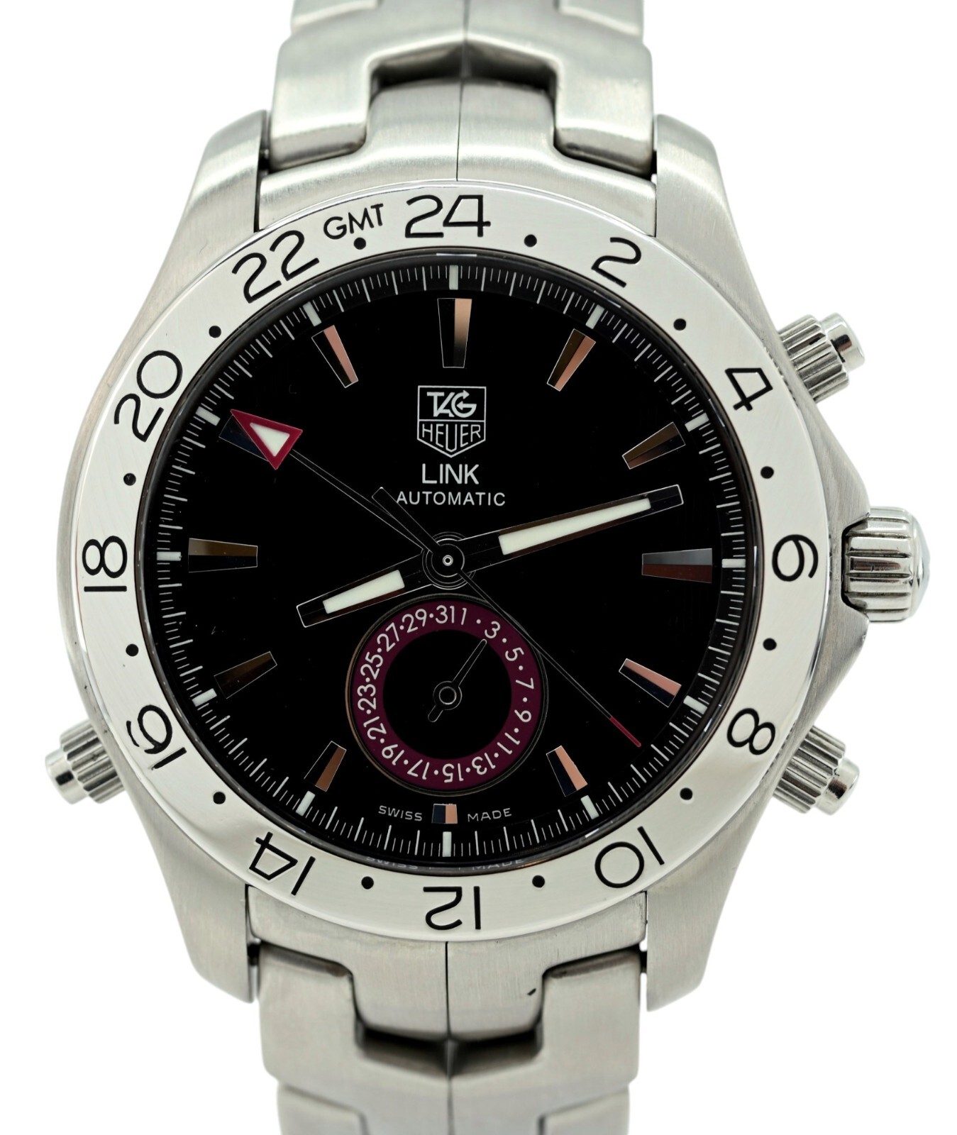 Men's 41mm Tag Heuer LINK Automatic LE Tiger Woods GMT SS