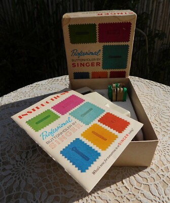 Vintage Singer Professional Buttonholer #381116 Original Box