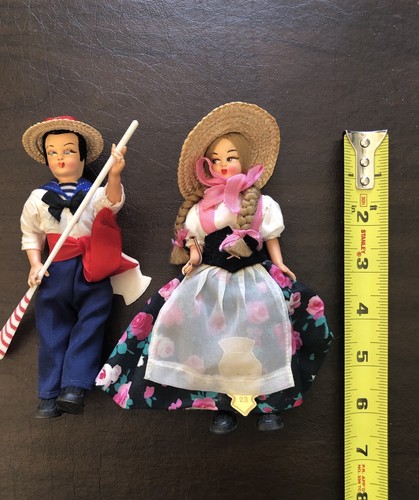 Vintage Made in Italy Eros Florence Girl And Boy Doll Figurines
