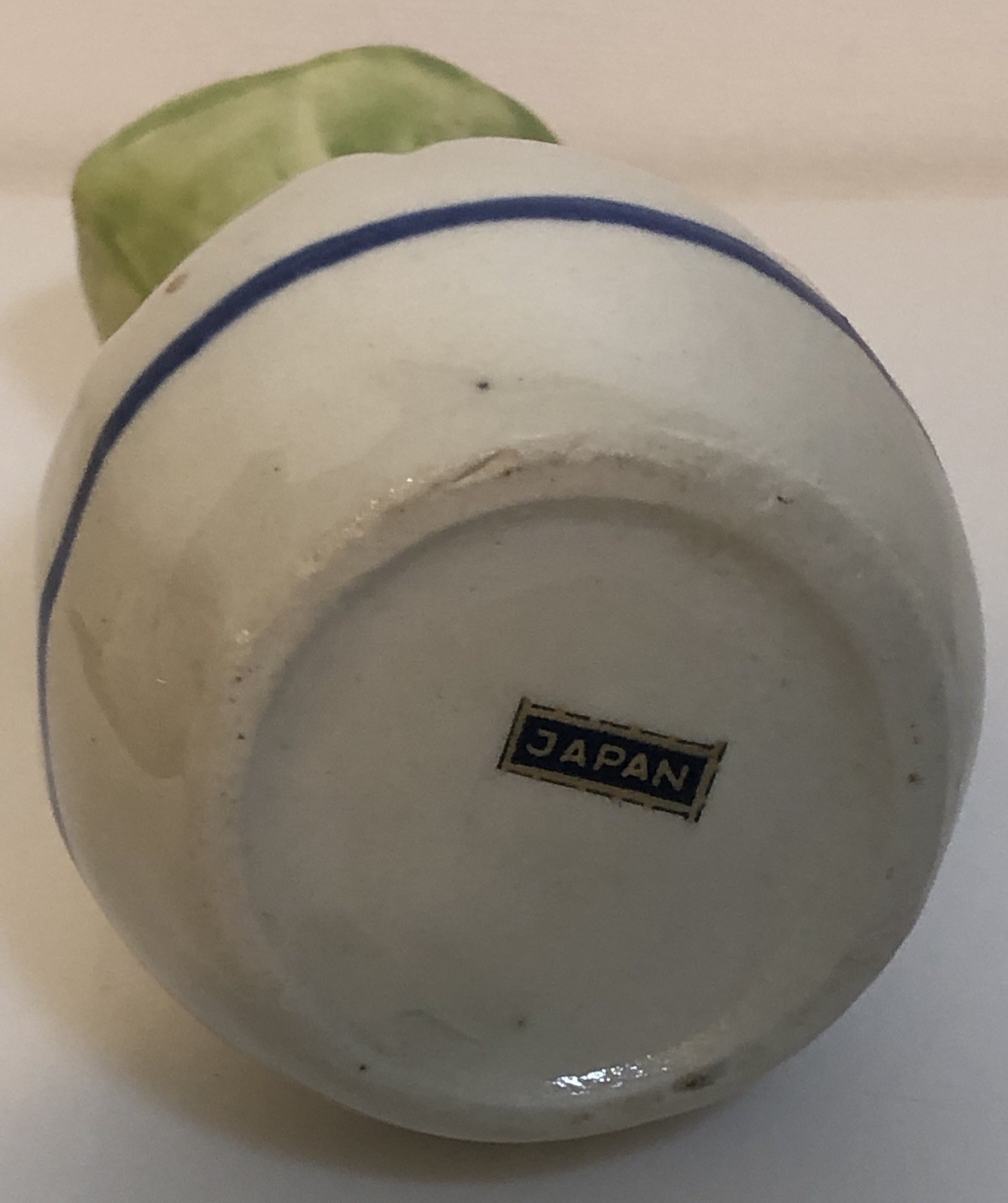 Vintage Onion Shaped Ceramic Pourer Creamer Small Pitcher with Lid Made in Japan