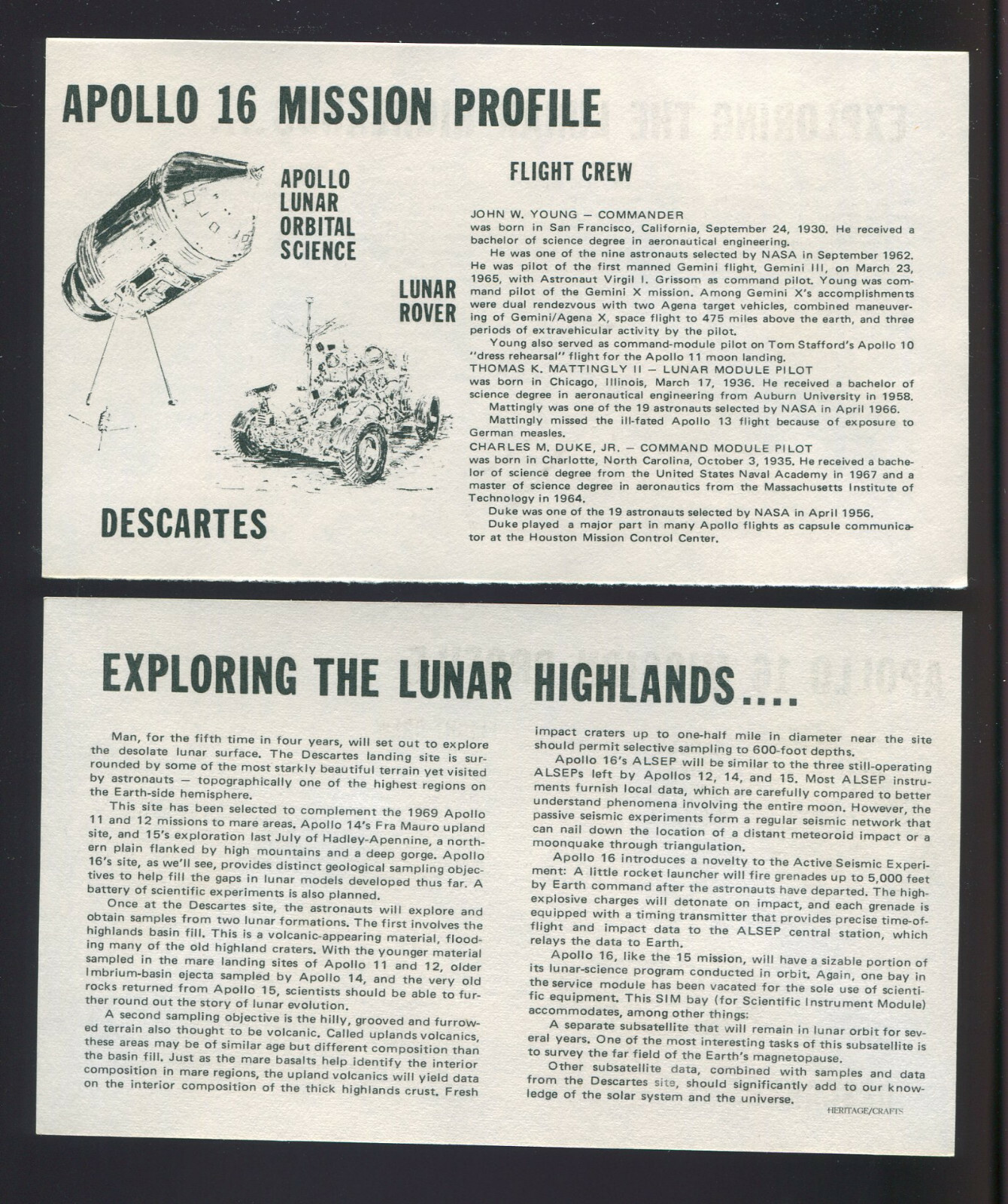 Nice Set of 4 Apollo 16 Moon Landing Covers w/ Patch Cachets & Profiles FD6468