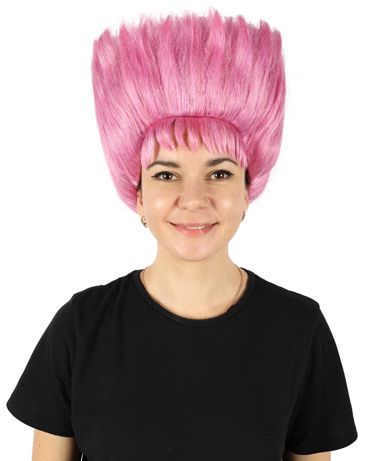 HPO Adult Women's Zombie Character Short Pink Wig, Cosplay