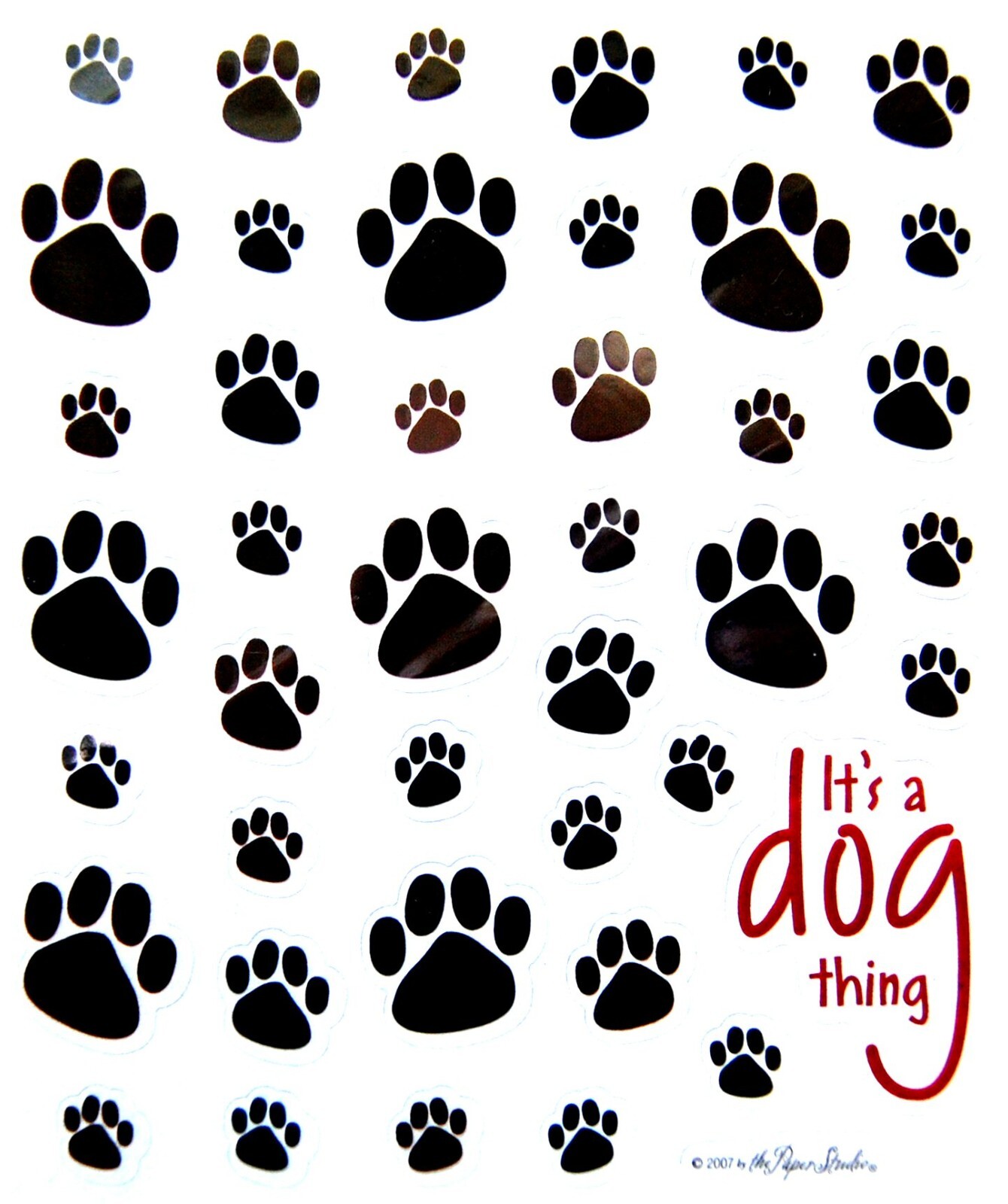PAPER STUDIO Stick*A*Bilities MINI DOG PAWS STICKERS 4 1/4"x5" sheet
