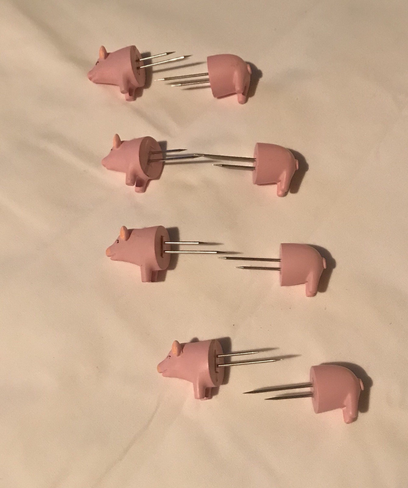 Corn On The Cob Pig Holders New Charcoal Companion 4 Pairs Piggies Picnic