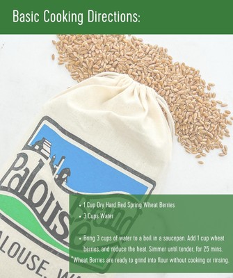 Palouse Brand Hard Red Spring Wheat Berries | Bulk | 25 LBS