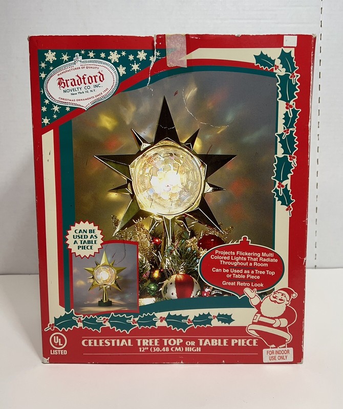 Bradford Celestial Star Rotating Christmas Tree Topper Reproduction 2003