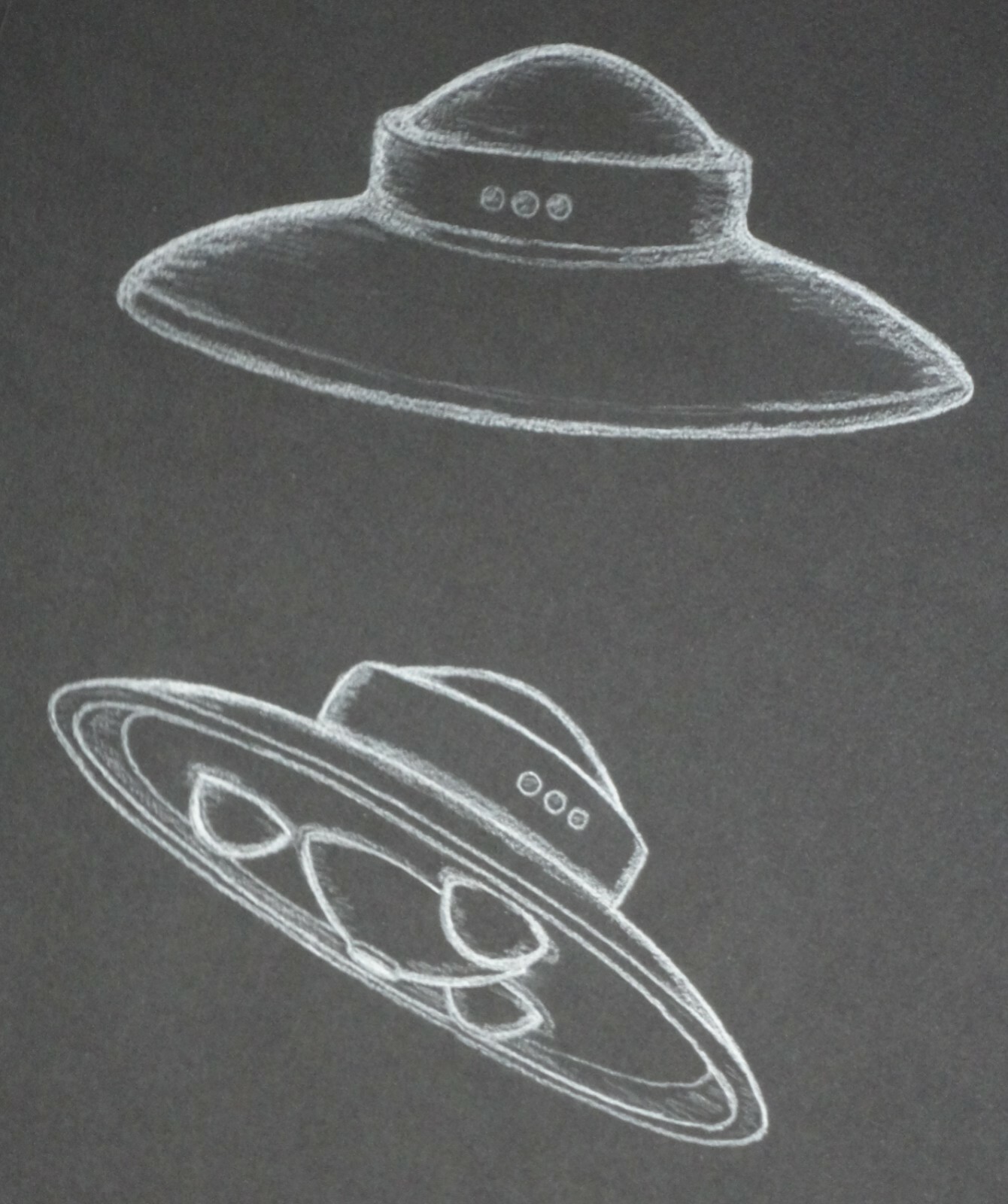 UFO flying saucer spaceship drawing artist Jerome Cadd | eBay
