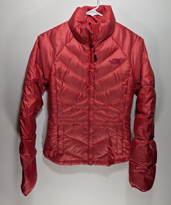 Womens The North Face Alis Goose Down Coral Coat Jacket 550 Puffer Size Small S