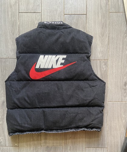 新品！supreme nike denim puffer vest XL 白 Supreme Nike Denim Puffer Vest (SS24) - $178