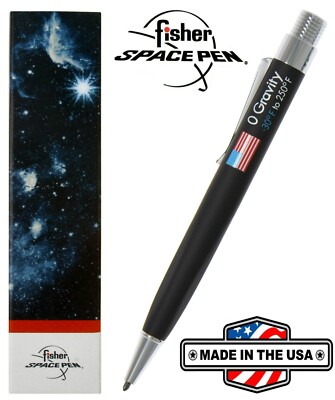 Zero Gravity Series #ZG Matte Black & Chrome With Flag by Fisher Space Pen