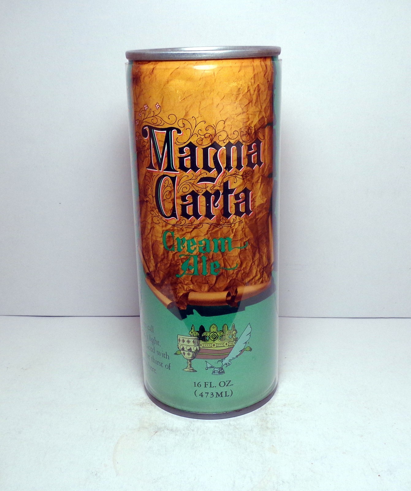 MAGNA CARTA 16 oz Steel Pull Tab Beer Can B/O Magna Carta Brewing, Pittsburgh PA