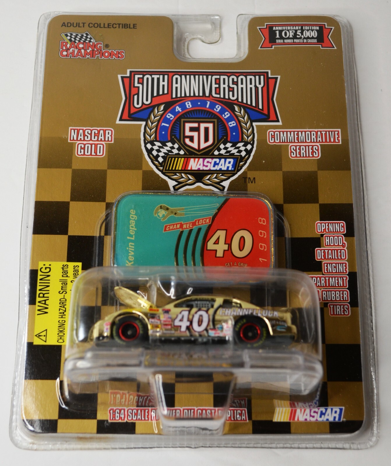 1998 KEVIN LEPAGE #40 RACING CHAMPIONS 50TH ANNIVERSARY 1:64