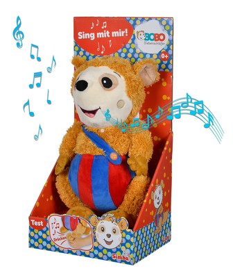 Simba 109241017 Bobo Siebenschläfer/Sing mit mir Plush Toy / 35 cm Book Classic/